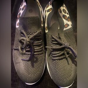 Black and leopard shoes